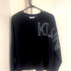 Calvin Klein Ladies Sweater Top Color: White and Black Size Large